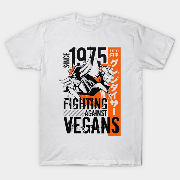 046 Grendizer Retro Vegan T-Shirt by Yexart